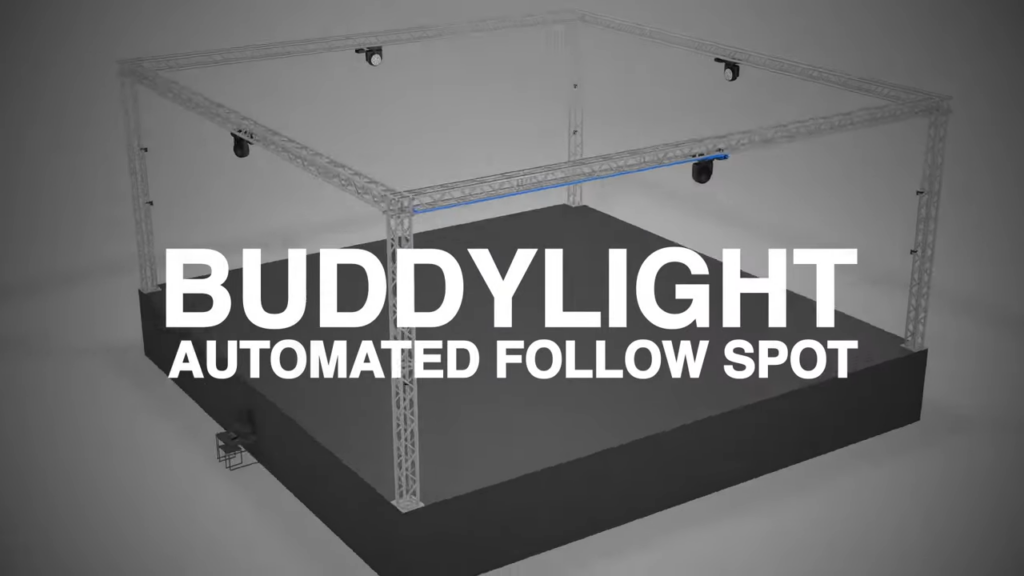 sistema de tracking de luces followspot claypaky buddylight